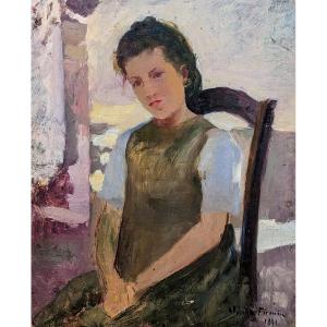 Claude Firmin. Portrait Of Young Girl