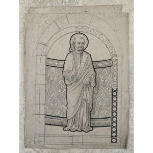 19th Century Stained Glass Project. Saint Joseph