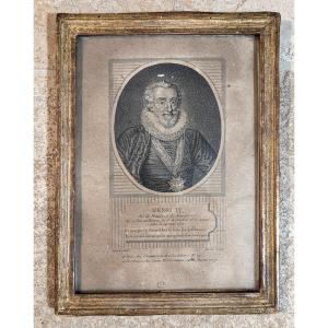 18th Century Frame With Its Original Glass.