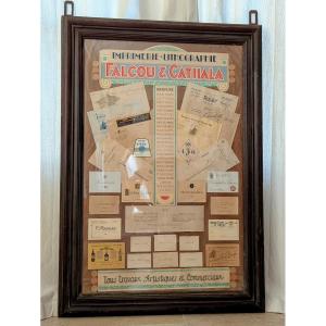 Large Panel 1930s Printing Lithography Engraving