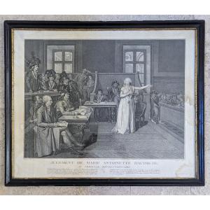 Judgment Of Marie Antoinette. Engraving After Bouillon 