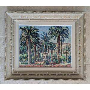 The Fountain Of The Tritons - Nice - Framed Painting 