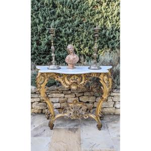 Golden Wood Console