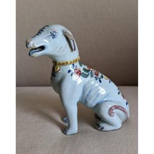 Earthenware Dog From Deft. XVIIIth
