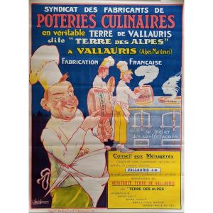 Vallauris Culinary Pottery Poster