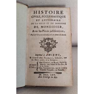 History Of Montdidier. 1765