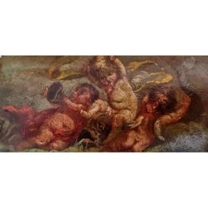 Snuffbox With 3 Cherubs