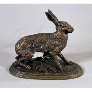 Hare Resting Bronze Pierre Jules Mêne (1810-1879)