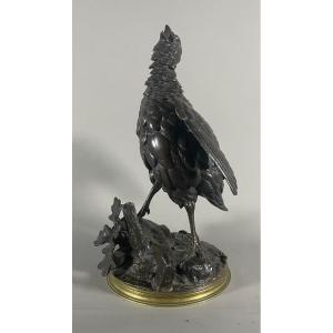 Pautrot François 1832-1874 Partridge Bronze