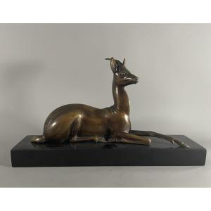Georges Lavroff 1895-1991 Bronze Antelope 