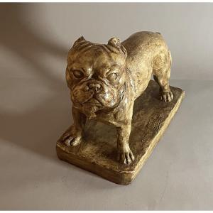 Jean Carlus 1852-1930 French Bulldog Original Plaster Cast