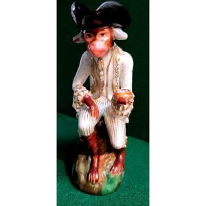 Pitcher-anthropomorphic Monkey-jacob Petit-sèvres-19th