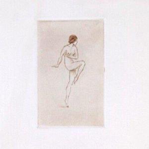 C16/63-original Engraving-proof-ernest Gayac-isadora Duncan-1912