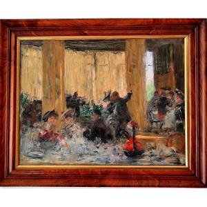 Oil Painting-achilles Zo-lunch Dancing Among Ambushes During The Great War
