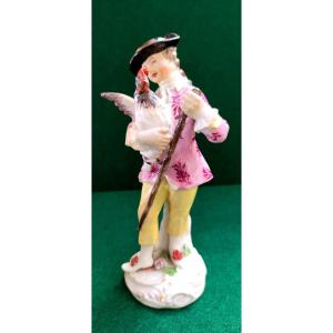 The Cries Of Paris-meissen Porcelain Statuette-the Chicken Merchant-20th Century