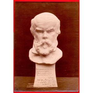 Proa18-original Photograph-bust Of Verlaine-dedicated To S. Mallarmé-[rodo-dornac]–1896