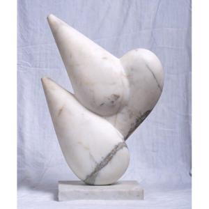 Mircea Milcovitch (born 1941) - Abstract Carrara Marble Sculpture