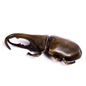 19th Century School - Bronze Scarab / Hercules Beetle