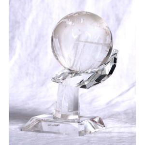 Terrestrial Globe And Its Crystal Display