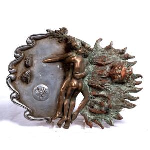 Jean-pierre Maury (1932-2021) - Sculpture Representing The Alchemical Union Of A Royal Couple