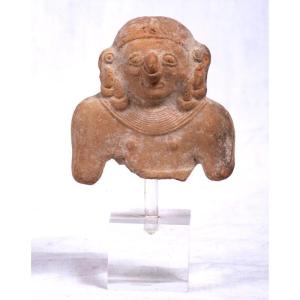 Ecuador, 500 Bc - 500 Ad: Fragmentary Jama Coaque Terracotta Bust