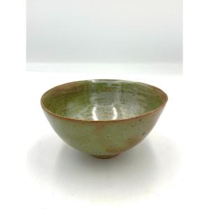  Mami Kanno (20th Century) - Small Porcelain Stoneware Cup In Celadon Tones