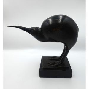 Bronze Sculpture Of A Kiwi (tokoeka) - 20th Century 