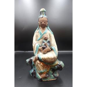 China, Late Ming Dynasty - Guanyin And Child