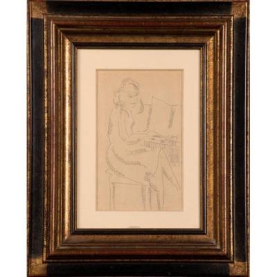 Roger De La Fresnaye (1885-1952) - The Pianist - Pencil Drawing