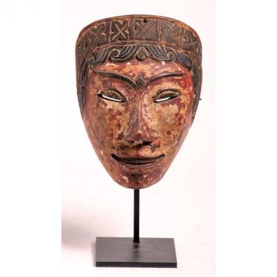 Wayang Topeng Mask In Polychrome Wood – Indonesia, End Of 19th / Beginning Of 20th Century