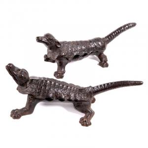 France 19th Century -  Cork Chewers Shaped As An Armadillo And An Alligator