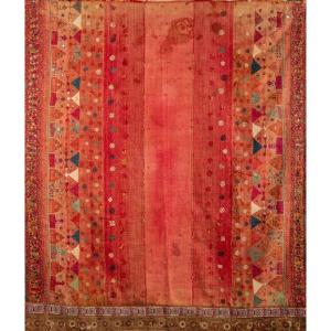 India Early 20th Century Embroidered Wall Hanging Fabric