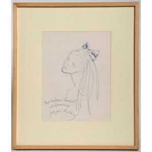 Edouard Georges Mac Avoy, 1905-1991- Portrait Of A Young Girl With A Knot.