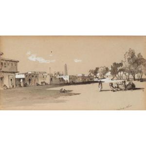 19th Century School Evremond Bernard In The Taste Of - Orientalist Scene 