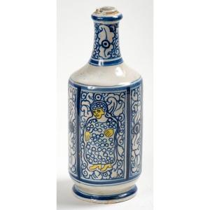 20th Century Maghreb - Bottle Vase With Vegetal Decoration And Characters