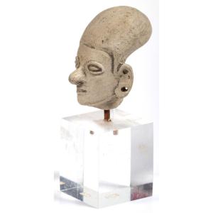 Jama Coaque Culture Ecuador - 500 Bc - 500 Ad - Terracotta Bust 