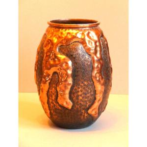 Copperware Vase, By Jean Goardère, 1930s/40s