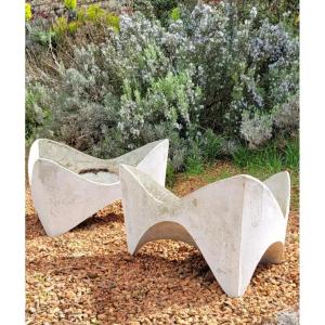 Pair Of Willy Guhl Planters