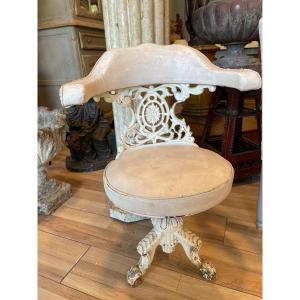 19th Century Cast Iron Armchair