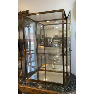 Brass Shop Window With Two Side Doors, 1900s