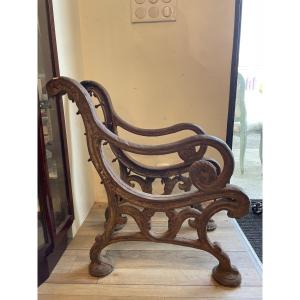 Pair Of 19th Century Cast Iron Bench Legs