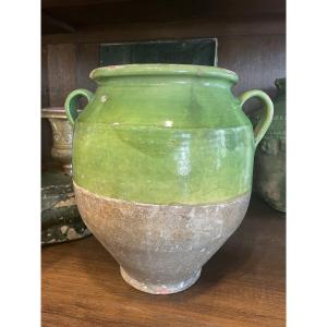 Southwest Green Confit Pot, 19th Century