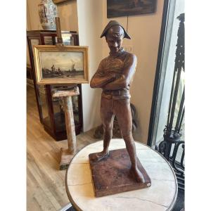 Harlequin In Terracotta Signed Marceaux