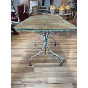 Iron Garden Table With Beautiful Patina, 1900s Period