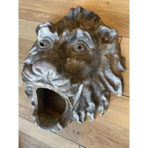 19th Century Cast Iron Lion Head 