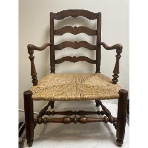 Provençal Straw Armchair From The 18th Century