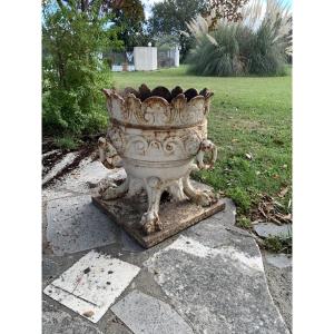   Superb Cast Iron Vase, 19th Century  