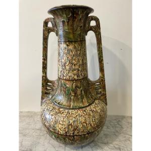 Pichon Uzès Earthenware Vase, Circa 1900