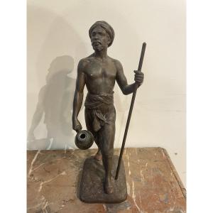 Regulates The Water Carrier, Signed Jean Didier, Orientalist Debut