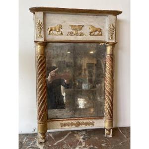 Painted Directoire Trumeau From The 18th Century